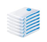 Sac de Rangement Sous Vide 6PCS,Sac sous vide Vetement Aspirateur,Compression Housse Aspirable Rangement Réutilisable pour Literie, Vêtements, Couettes, Matelas,Tente et Voyages(70 * 50CM)
