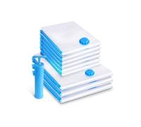 VOUNOT® Lot de 9 Housses de Rangement avec Pompe Sacs de Compression Réutilisables pour Vêtements et Couettes 1 Pompe de Voyage