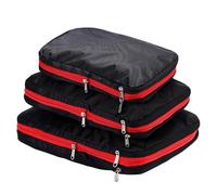 Sac de rangement sous vide en tissu Oxford - 3 pièces à double fermeture éclair - Organiseur de vêtements étanche pour voyage d'affaires, travail, voyage, emballage de vêtements, solution de