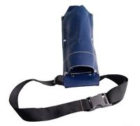 Sac de rangement spacieux en cuir pour canne à souder avec sangle de taille réglable et coutures renforcées par rivet - Conçu pour la résistance à la chaleur et la durabilité (bleu)