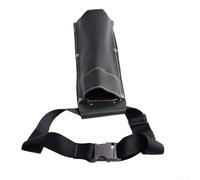 Sac de rangement spacieux en cuir pour canne à souder avec sangle de taille réglable et coutures renforcées par rivet - Conçu pour résister à la chaleur et la durabilité (noir)