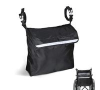 Sac de Rangement Spacieux pour Fauteuil Roulant, en Tissu Oxford Imperméable, Sac à Dos Multifonctionnel pour Fauteuils Roulants, Scooters et Marcheurs, avec Sangles Réglables et Grande Capacité (Noir