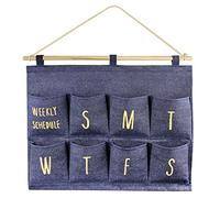 Sac de Rangement Suspendu Panier Pochette Organisateur de Rangement Mural Porte Sac de Stockage 8 poches Multifonctionnel pour Cuisine Placard L'entrée Vestiaire Toilette Chambre Cadeau Noël