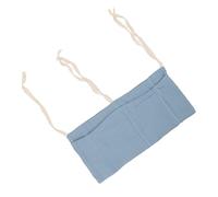 Sac de Rangement Suspendu pour Lit de Bébé, 2 Poches, Sangle Réglable, Tissu en Coton, 38 x 18 cm, Lavable