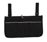 Sac de rangement suspendu sur le côté pour fauteuil roulant, pochette multi-poches pour accoudoir, accessoires pour accoudoir de fauteuil roulant avec bandes réfléchissantes