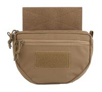 Sac de Rangement Tactique Abdominal pour Chargeurs, Outils Utilitaires, Pochette Pendante pour Gilet de Chasse Airsoft, Porte-plaques(Brown)