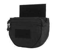 Sac de Rangement Tactique Abdominal pour Chargeurs, Outils Utilitaires, Pochette Pendante pour Gilet de Chasse Airsoft, Porte-plaques(Black)