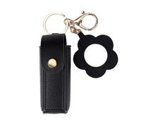 Sac de rangement tendance pour rouges à lèvres en cuir robuste pour une utilisation à long terme et fermetures éclair lisses, Noir , Taille unique