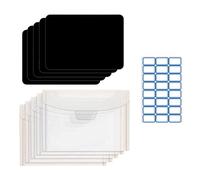 Sac de rangement transparent avec feuilles magnétiques en caoutchouc de 0,075 cm d'épaisseur et étiquettes adhésives pour scrapbooking et loisirs créatifs