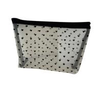 Sac de rangement transparent de grande capacité pour maquillage, produits de toilette, organiseurs de voyage robustes avec filet floqué, blanc, Taille unique