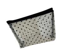 Sac de rangement transparent en filet de flocage multifonction pour voyage, bureau, maison, organiseurs de cosmétiques transparents, blanc, Beauté de masse