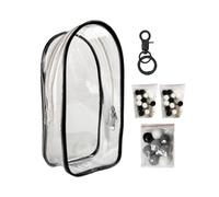 Sac de rangement transparent pour avec fermeture éclair - Emballage vide en coton - Étui d'affichage étanche à la poussière pour figurines d'anime, jouets en peluche, objets de collection