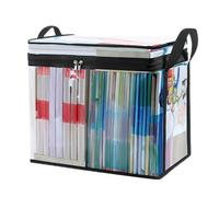 Sac de rangement transparent pour livres - Sacs de rangement transparents | Sac d'organisation transparent avec poignées à fermeture éclair | Poteau de document translucide pour livres