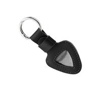 Sac de rangement triangulaire pour médiator de guitare, pochette pratique en polyuréthane texturé, convient pour ranger un trousseau de clés, Noir