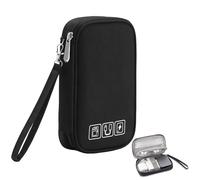 Sac de rangement universel Biliant - Organiseur étanche portable - Accessoire de voyage pour USB, banque d'alimentation, carte SD, câble de charge - Noir
