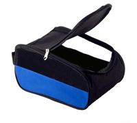 Sac de rangement ventilé pour chaussures de golf - Sac de voyage résistant à l'humidité pour crampons - 34 x 23 x 14 cm, Rouge/bleu, Black and blue, Sac à chaussures ventilé