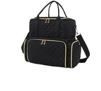 Sac de rangement vernis à ongles, 70/48/30 bouteilles, sac d'huile essentielle, Kit soins cosmétiques portables, boîte d'outils, stockage Double couche pour Ranger les Accessoires de Nail Art(L-Black)
