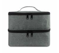 Sac de Rangement Vernis à Ongles Double Couche, Organisateur de Vernis à Ongles pour 80 Bouteilles et Lampe à Ongles, Trousse Rangement Vernis à Ongles, Sac de Transport de Vernis à Ongles Voyage