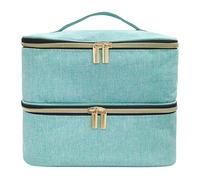 Sac de Rangement Vernis à Ongles Double Couche, Organisateur de Vernis à Ongles pour 80 Bouteilles et Lampe à Ongles, Trousse Rangement Vernis à Ongles, Sac de Transport de Vernis à Ongles Voyage