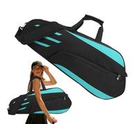Sac De Raquette De Badminton - 3 Boîtier De Transport Raquette avec Bandoulière, Sac De Sport Léger | Intérieur Rembourré pour La Protection, Fermeture De Fermeture Éclair Durable, Idéal pour L'entr