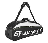 Sac de Raquette de Badminton/Tennis Grande Capacité Sac à Bandoulière pour Organiseur 4-6 Raquettes Portable Sacs d'équipements de Tennis Étanche Sacs de Transport avec Poche de Chaussure/ Vêtement