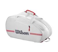 Wilson Sac de padel Team - Espace raquettes, compartiment chaussures, poche spacieuse - Blanc