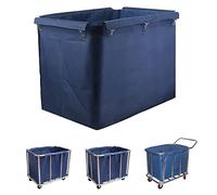 Sac de Rechange pour Chariot À Linge, Sac de Doublure de Rechange pour Sacs de Rangement Rectangulaires en Tissu Oxford Imperméable pour Chariot À Panier Commercial 400L (Color : Blue)