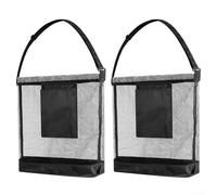 Sac de récolte en maille robuste avec pochette intégrée pour contenir de petits objets et taille optimisée pour transporter de grandes quantités de marchandises fourragères (noir)