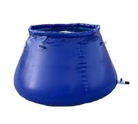 Sac de récupération d'eau d'urgence de 0,2 à 5 tonnes, Grande capacité avec Robinet, système de récupération d'eau de Pluie Rond, réservoir Pliable pour arrosage extérieur.(200L/53Gal)