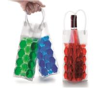 SAC DE REFRIGERATION POUR BOUTEILLE . SAC PLASTIQUE. GEL REFRIGERANT SUR 4 FACES. HAUTEUR 25 CM - LARGEUR 10 CM. EXISTE EN 3 COUL...