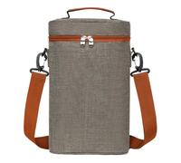 Sac de refroidissement à vin isolé - Bouteille Premium 2 Bottle Tote, transport de vin professionnel | Revêtement isolé à l'épreuve, technologie de rétention de température, poignée durable f, Gris