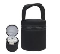 Sac de refroidissement - Bouteilles de lait Bagna isolées, refroidisseur de lait maternel avec sangle amovible, s'adapte à 2 grandes bouteilles de 8 onces, fournitures pour crèche, Noir ,