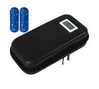 Sac de refroidissement pour médicaments - Compact bleu avec blocs de glace, étui de rangement portable avec affichage de la température pour les vaccins | Maison, voyage, école, extérieur, voiture