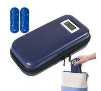 Sac de refroidissement pour médicaments | Médicaments compacts de sacs froids avec packs de glace : boîte d'oranger de refroidissement réutilisable avec affichage de la température pour le voyage