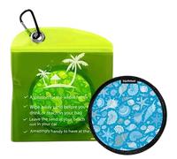 Sac de retrait de sable, dissolvant de sable - Portable imperméable à l'eau - Pieds de surf réutilisables doux pour enlever les accessoires, sac de nettoyage en poudre de plage pour la peau, bleu