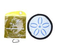 Sac de retrait de sable portable en tissu non tissé corail imperméable en PVC avec porte-clés pour enfants et adultes