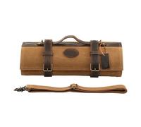Sac de rouleau de couteau de chef en cuir de toile de cire d'huile