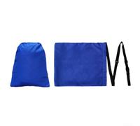 Sac de sable, ancre robuste pour parasol de plage et pieds de tente, coupe-vent pour stabilisateur avec corde, pochette de rangement pliable en polyester pour camping, noir et bleu, 44 x 37 cm