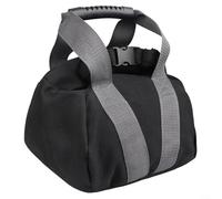 Sac de sable d'entraînement au poignet et à la cheville en toile 16A réglable pour exercices de force et de culturisme, kettlebell vide portable ou remplacement d'haltères, noir