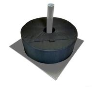 Sac de sable d'extérieur rond pour porte-parapluie, 45,7 cm avec fente latérale, base remplissable pour modèles décalés et cantilever, tissu Oxford 600D