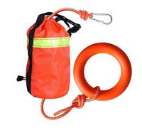 Sac de sauvetage aquatique - Sac à lancer avec corde | Corde réfléchissante de 16 m | Équipement de sécurité réfléchissant avec anneau à main | Sacs flottants pour kayak, rafting flottant, accessoires
