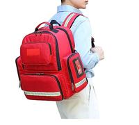 Sac de Secouriste Sac à Dos de Sauvetage Vide, Kits d'urgence Médicale Sac de Stockage avec cloison intérieure pour EMT, EMS, Police, Pompiers, Agents de Sécurité(A)