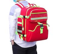 Sac De Secouriste, Sac À Dos Médical d'urgence Vide, Sac d'urgence, Trousse De Secours Vide, Sac De Stockage avec Bande Réfléchissante pour Les Urgences Au À Domicile Camping Randonnée
