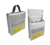Sac de sécurité pour batterie Lipo - Anti-explosion - Stockage de charge pour drones FPV et voitures télécommandées - Pochette résistante au feu 21,5 x 15,5 cm (155 x 155 x 50 mm)
