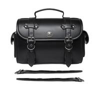 Sac de selle arrière de moto - Sacs de selle en cuir | Pochette de cyclisme étanche | Sac de rangement pour bagages pour Cruiser Touring Sangles robustes Boucle à dégagement rapide Bande