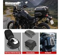 Sac de selle arrière pour moto Rhinowalk, 23-35L, étanche, extensible, sac de rangement pour bagages, sac à dos, sac pour casque, accessoires pour moto