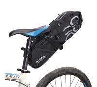 Sac De Selle De Vélo De Grande Capacité 12l, Boîte Noire, Étanche, Réfléchissant, Sacoche Arrière, Accessoire Pour Vtt