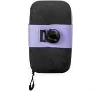 Sac de selle de vélo de montagne avec coque imperméable et boucle de verrouillage rotative, rangement extensible pour outils de pneus, téléphone et clés avec ajustement stable (violet)