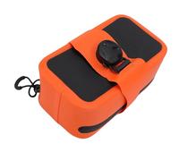 Sac de Selle de Vélo étanche, Solidement Attachable sous Le Siège, Pochette de Rangement pour équipement d'urgence et Balades Nocturnes pour Les Amateurs de Cyclisme - Polyester 600D (Orange)