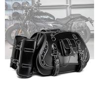 Sac De Selle Moto pour Honda Shadow 750 2015-2024, Sacoche Latérale Moto Vintage Cuir PU étanche Durable Sacoche De Rangement Latérale avec Sangles Rapides,B